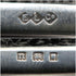 1908 British Antique Sterling Silver Ornamented Black Leather Wallet, Edward Langridge & Co.