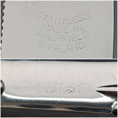 1962 British Vintage Sterling Silver Handle Cake Knife Queens Pattern