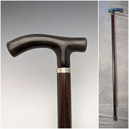 British Vintage Men's Cane Horn Style Resin Clutch Handle 95cm