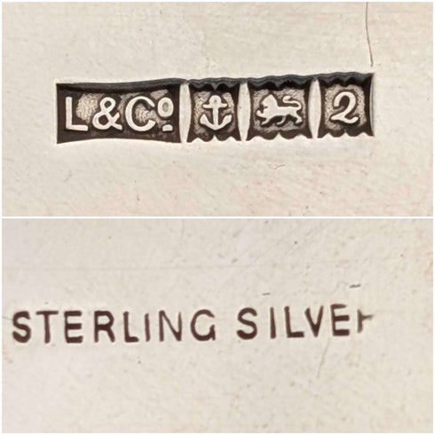 1965년 영국 빈티지 순은 뱅글 56g E Liley&Co