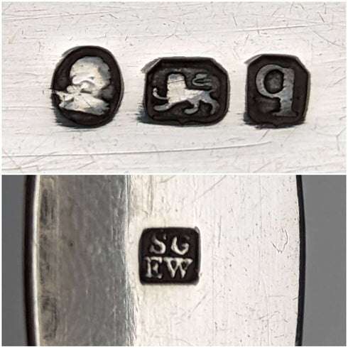 1791年 英国古董 纯银制 方糖夹 26g Samuel Godbehere