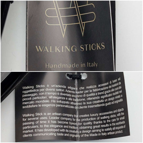 【Nuevo】 Bastón de mando con mango de cabeza de cocodrilo de plata pura, fabricado en Italia, 89 cm