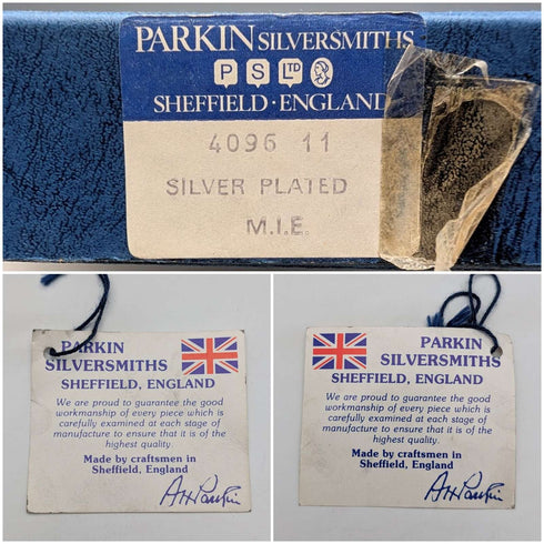 英国复古镀银八角形餐盘 Parkin(带盒)