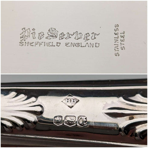 1973 年英國復古純銀手柄蛋糕切片機盒裝哈里森兄弟