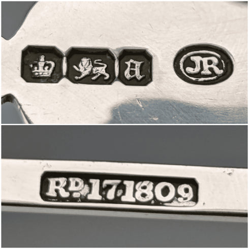 Pinzas para azúcar de plata de ley, antigüedad británica de 1893, 29 g, John Round and Son
