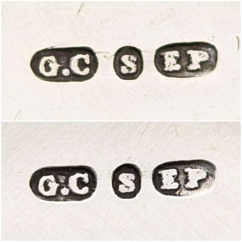 1915年頃 英国アンティーク シルバープレート製 サービングカトラリーペア George Cutts & Sons