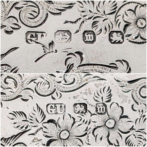 1896 年英國古董純銀雙門卡片盒 120g George Unite 狀況極佳