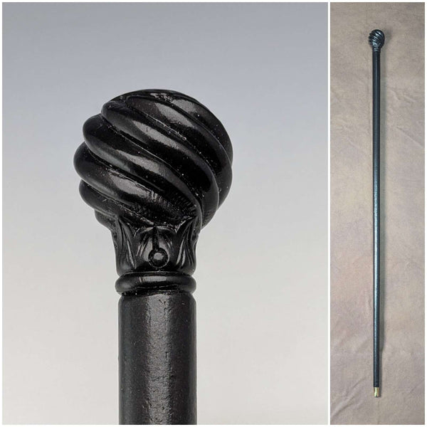 Antique Men's Gadrun Carved Round Handle Walking Stick 88cm