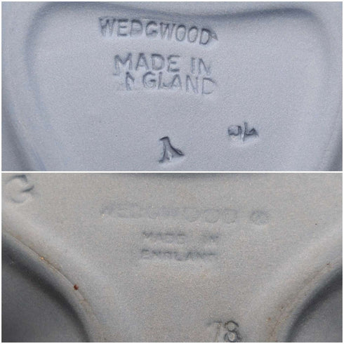 Vintage British Wedgwood Jasperware dish pair in pale blue