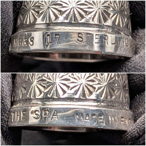 Set de 3 dedales de plata de ley vintage británicos
