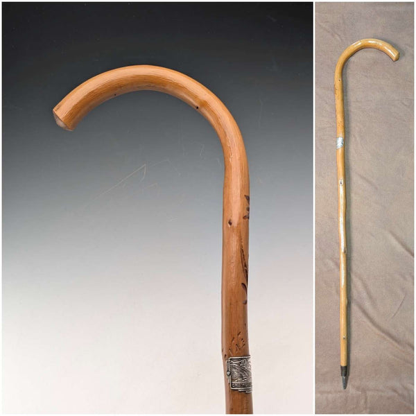 프렌치 빈티지 커브 핸들 투어리스트 스틱 탄 샤프트 78cm