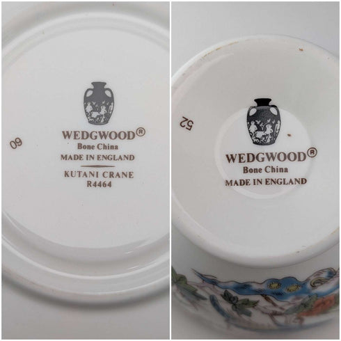 英国ヴィンテージ ウェッジウッド「クタニ・クレーン」カップ&ソーサー 3セット②