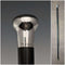 Bastón vintage británico para caballero, 1925, mango redondo de plata esterlina, eje negro, 91 cm, J Howell