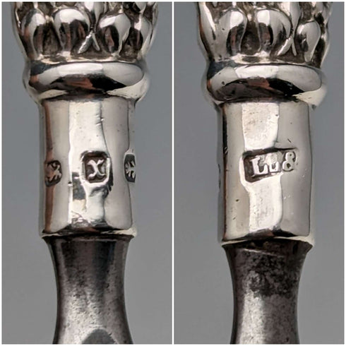 1897 British Antique Sterling Silver Handle Nail File L Bennett