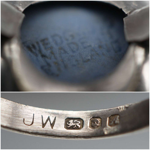 英國復古珠寶 Wedgwood Jasperware 純銀戒指(日本戒圍14號)
