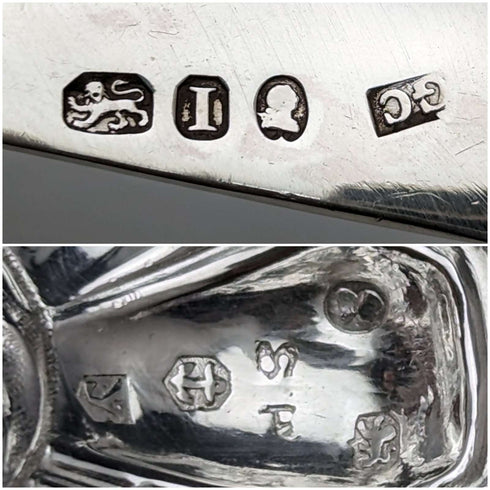 Cuchara para té de plata esterlina, antigüedad británica de principios del siglo XIX (con defectos)