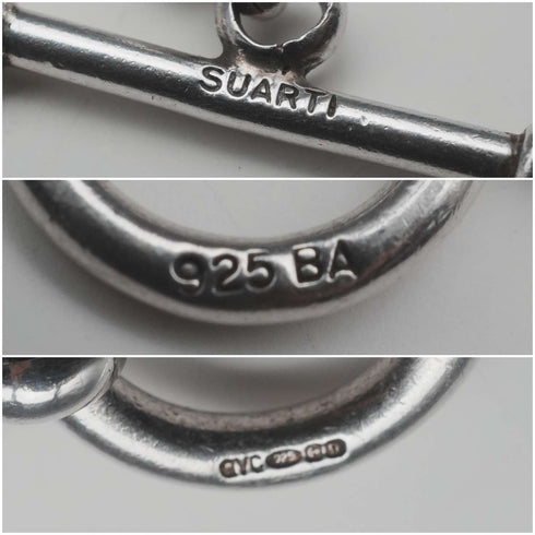 British Vintage Sterling Silver Byzantine Chain Necklace 43cm 25g