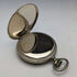 Soporte para reloj de bolsillo de plata esterlina victoriano con forma de corazón, Inglaterra, circa 1899, con reloj de bolsillo REVUE