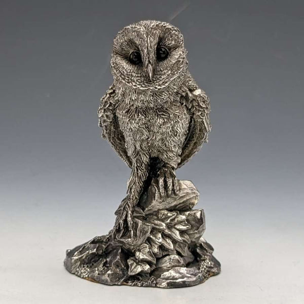 Figura de búho grabada bañada en plata, 80 g, Country Artists, Reino Unido