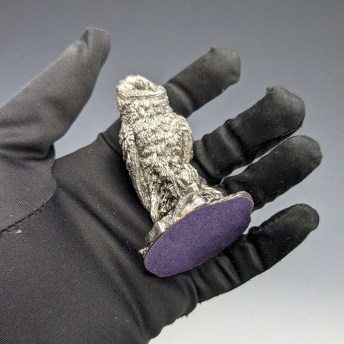 純銀張り彫刻 フクロウ オブジェ 80g 英国 カントリーアーティスト社
