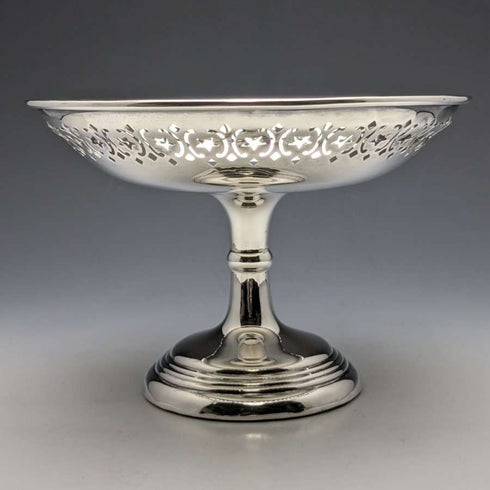 1909년 영국 앤틱 순은(925 실버) 컴포트 타짜 직경 15cm 191g West & Son