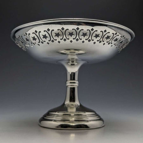 1909년 영국 앤틱 순은(925 실버) 컴포트 타짜 직경 15cm 191g West & Son