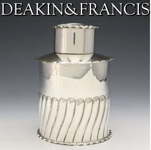 Tetera antigua inglesa de plata de ley (925), 1902, 66 g, DEAKIN & FRANCIS