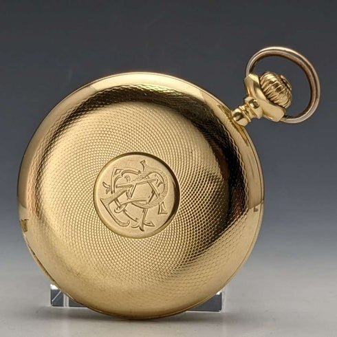 1910年頃 アンティーク 動作良好 ユリス・ナルダン 懐中時計 K18金無垢ハンター 直径54mm 121g