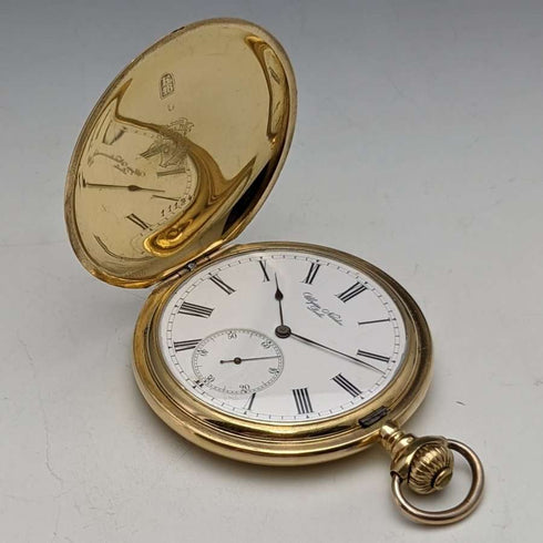 1910年頃 アンティーク 動作良好 ユリス・ナルダン 懐中時計 K18金無垢ハンター 直径54mm 121g