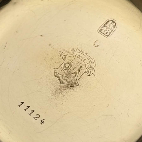 1910年頃 アンティーク 動作良好 ユリス・ナルダン 懐中時計 K18金無垢ハンター 直径54mm 121g