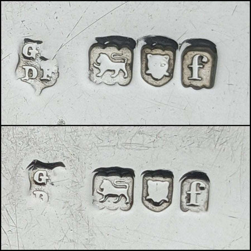 1901年 英国古董 纯银(925银) 糖果碟 一对 直径90mm Josiah Williams