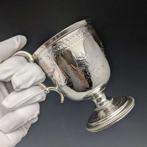 1862年 英国古董 纯银(925银)马克杯 133g Henry Wilkinson