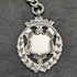 Around 1900 British Antique Pure Silver (925 Silver) Albert Chain 56g Pure Silver Emblem Fob