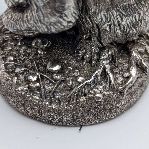 純銀張り彫刻 リス オブジェ 263g 高さ8.5cm 英国 カントリーアーティスト社