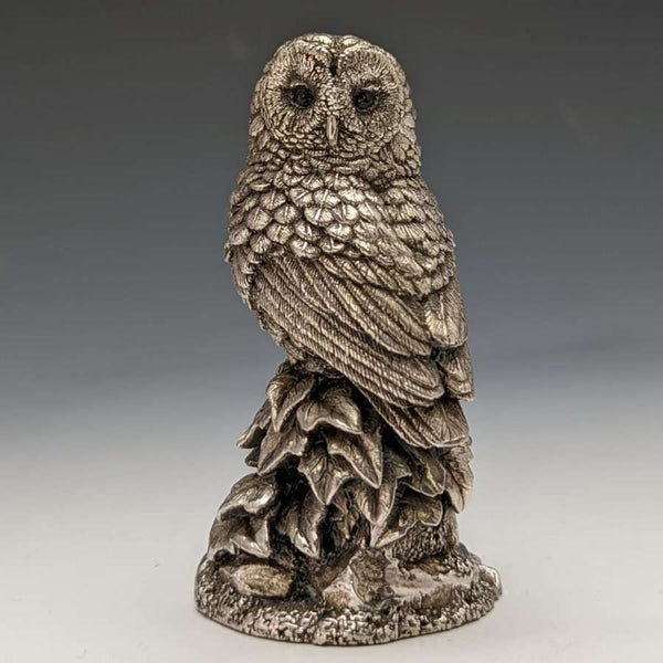 Figura de búho grabada en plata de ley, 109g, altura 7,5cm, Country Artists, Reino Unido