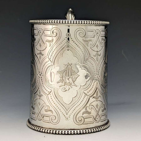 1864年 英国アンティーク 純銀(925シルバー) マグカップ 154g Robert Harper