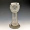 1910 British antique sterling silver decorated cut glass vase 383g CC May & Sons