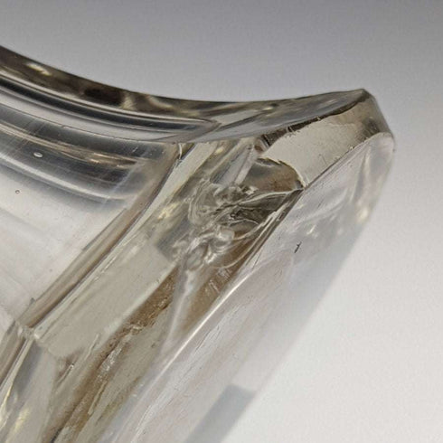 1910 British antique sterling silver decorated cut glass vase 383g CC May & Sons