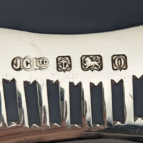 1938年 英国复古纯银(925银)水果碗 糖果盘 直径26cm 470g Joseph Gloster Ltd