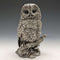Figura de búho esculpida con baño de plata pura, 385g, Country Artists, Reino Unido