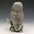 Figura de búho esculpida con baño de plata pura, 385g, Country Artists, Reino Unido