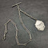 Around 1920 British Antique Pure Silver (925 Silver) Albert Chain 37g Medal Fob