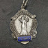 Around 1920 British Antique Pure Silver (925 Silver) Albert Chain 37g Medal Fob