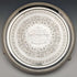 1863 British Antique Pure Silver (925 Silver) Salva Diameter 21cm 350g Hawkesworth Eyre