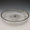Cuenco de cristal tallado grande con decoración de plata de ley, antigüedades británicas de 1909, 1265g, Henry Manton