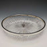 Cuenco de cristal tallado grande con decoración de plata de ley, antigüedades británicas de 1909, 1265g, Henry Manton