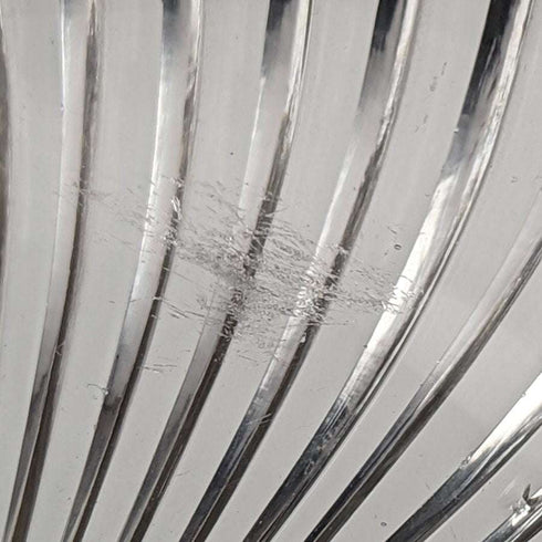 Cuenco de cristal tallado grande con decoración de plata de ley, antigüedades británicas de 1909, 1265g, Henry Manton