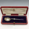 Cuchara de unción vintage británica de 1936, plata de ley (925), de Roberts & Belk, en su estuche original.