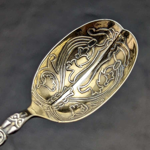 Cuchara de unción vintage británica de 1936, plata de ley (925), de Roberts & Belk, en su estuche original.