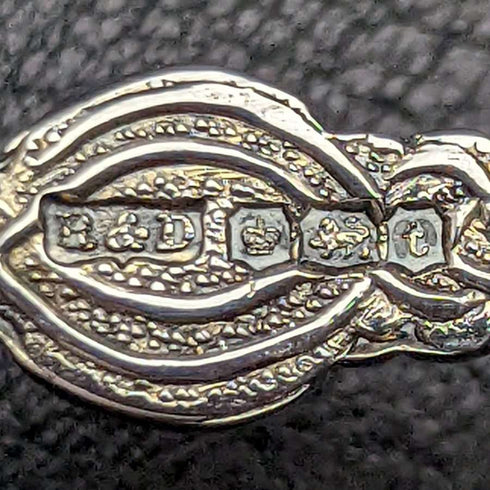 Cuchara de unción vintage británica de 1936, plata de ley (925), de Roberts & Belk, en su estuche original.
